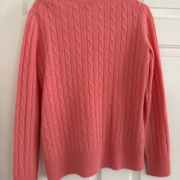 Vineyard Vines 100% Cashmere Cable-Knit Sweater — Women’s Small, Pink - Picture 7 of 7